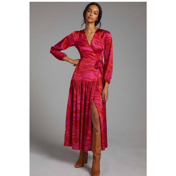 Anthropologie x Hutch Ciara‎ Zebra-Striped Maxi Dress $297 Small - Picture 1 of 12